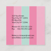 金ゴールド絵を描ストロカラフルークストライプ – 名刺 (裏面)