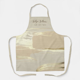 金ゴールド絵を描ストローク美しいプロフェッショナルエプロン エプロン