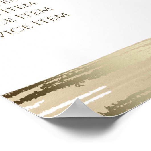 金ゴールド絵を描ス・ストローク価格表ポスター ポスター (角)