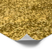 金ゴールド絵を描デザイン：贅沢で金属芸術的的 ポスター (角)