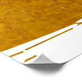 金ゴールド絵を描デザイン：贅沢で金属芸術的的 ポスター (角)