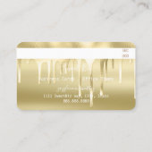 金ゴールド絵を描ドリップクレジット 名刺 (裏面)
