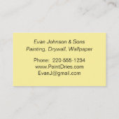 金ゴールド絵を描パレット名刺 名刺 (裏面)