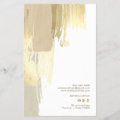 金ゴールド絵を描ブラシの料金表のチラシ チラシ (裏面)