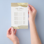 金ゴールド絵を描ブラシの料金表のチラシ チラシ (ハンドル)