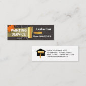 金ゴールド絵を描ブラシの新絵を描規 スキニー名刺 (正面/裏面)