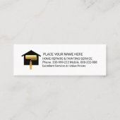 金ゴールド絵を描ブラシの新絵を描規 スキニー名刺 (裏面)