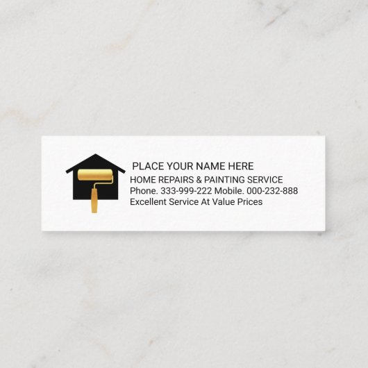 金ゴールド絵を描ブラシの新絵を描規 スキニー名刺 (裏面)