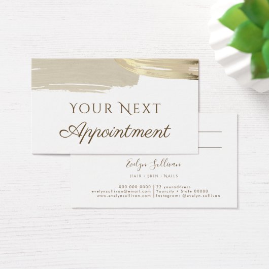 金ゴールド絵を描ブラシアポイントメントカード (デスク)