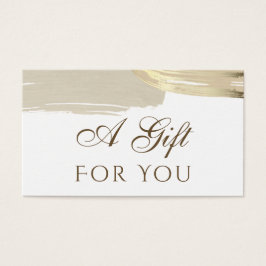 金ゴールド絵を描ブラシストロークのギフトカード