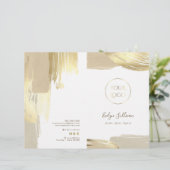 金ゴールド絵を描ブラシストロークのサービスメニュー (スタンド正面)