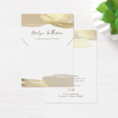 金ゴールド絵を描ブラシストロークのネックレス表示カード (デスク)