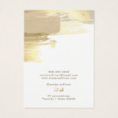 金ゴールド絵を描ブラシストロークのネックレス表示カード (裏面)