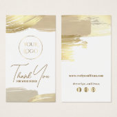 金ゴールド絵を描ブラシストロークのパッケージの挿入 (正面&裏面)