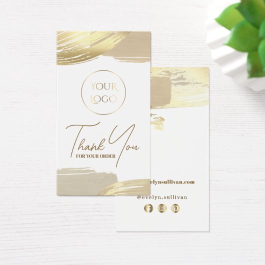 金ゴールド絵を描ブラシストロークのパッケージの挿入 (デスク)