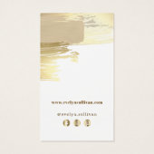 金ゴールド絵を描ブラシストロークのパッケージの挿入 (裏面)