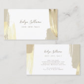 金ゴールド絵を描ブラシストローク名刺 名刺 (正面/裏面)