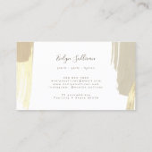 金ゴールド絵を描ブラシストローク名刺 名刺 (裏面)