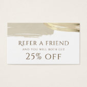 金ゴールド絵を描ブラシストローク紹介カード (正面)