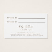 金ゴールド絵を描ブラシストローク紹介カード (裏面)