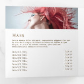 金ゴールド絵を描ブラシストローク3折パンフレット 三つ折りカード (内部最初)