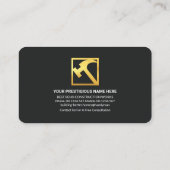 金ゴールド絵を描ブラシホームハンドマキッド修理 名刺 (裏面)