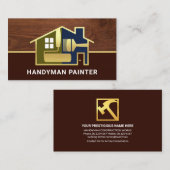 金ゴールド絵を描ブラシホ縁どーム 名刺 (正面/裏面)