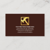 金ゴールド絵を描ブラシホ縁どーム 名刺 (裏面)