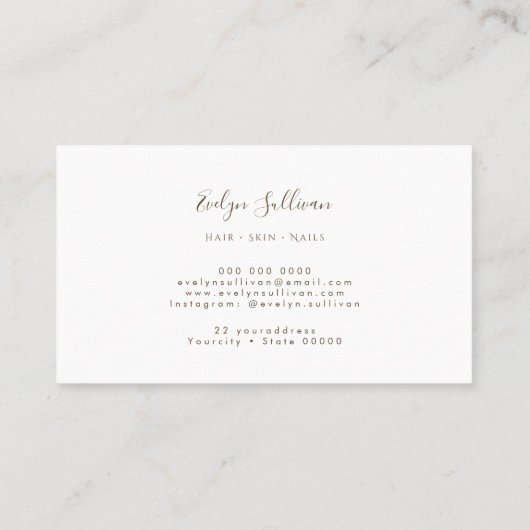 金ゴールド絵を描ブラシロイヤリティカード 名刺 (裏面)