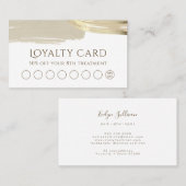 金ゴールド絵を描ブラシロイヤリティカード 名刺 (正面/裏面)