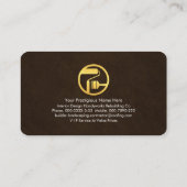 金ゴールド絵を描ブ絵を描ラシの金ゴールド（ばちゃばちゃ）跳ねる 名刺 (裏面)