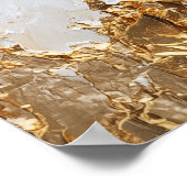 金ゴールド絵を描太陽 ポスター (角)