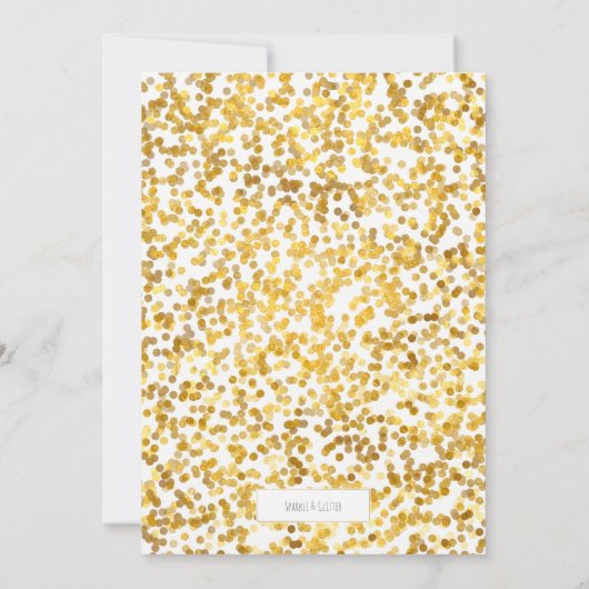 金ゴールド絵を描水玉模様パーティの招待状 招待状 (裏面)