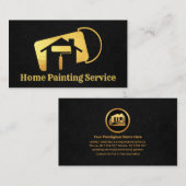 金ゴールド絵を描缶ホームローラーブ絵を描ラシ 名刺 (正面/裏面)