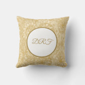 金ゴールド絵を描花モノグラム装飾用クッション クッション (裏面)