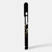 金ゴールド絵を描(ばちゃばちゃ)跳ねるオンブラック Case-Mate iPhoneケース (裏面 / 左)