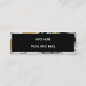 金ゴールド絵を描(ばちゃばちゃ)跳ねるソーシャルメディアInstagram スキニー名刺 (裏面)