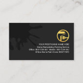 金ゴールド絵を描（ばちゃばちゃ）跳ねるホー絵を描ム 名刺 (裏面)