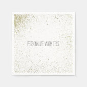 金ゴールド絵を描（ばちゃばちゃ）跳ねる スタンダードカクテルナプキン (正面)