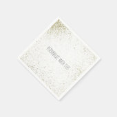 金ゴールド絵を描（ばちゃばちゃ）跳ねる スタンダードカクテルナプキン (角)