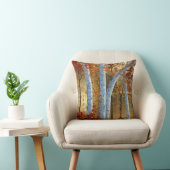 金ゴールド絵画葉枕 クッション (椅子)