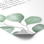 金ゴールド緑のアルファベットの座席表 ポスター (角)