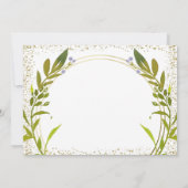 金ゴールド緑のリース聖餐式サンキューカード サンキューカード (裏面)