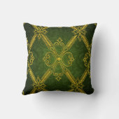 金ゴールド緑のDeco クッション (裏面)