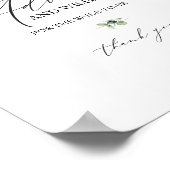 金ゴールド緑化ブライダルシャワーアドバイスカード標識 ポスター (角)