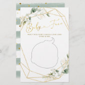 金ゴールド緑化幾何学ベビー開花ベビー顔 (正面/裏面)