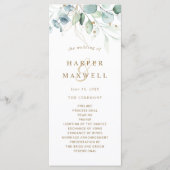 金ゴールド緑植物式結婚プログラム プログラム (正面)