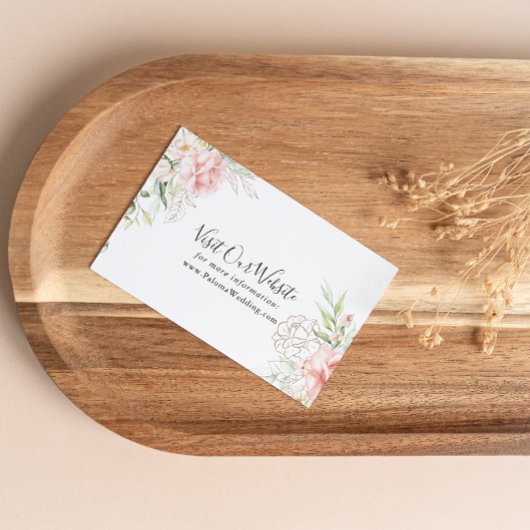 金ゴールド緑葉フローラ結婚のサイト エンクロージャーカード