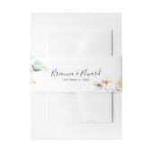 金ゴールド緑葉フローラ結婚式招待状 招待状ベリーバンド (正面例)