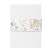 金ゴールド緑葉フローラ結婚式招待状 招待状ベリーバンド (裏面例)